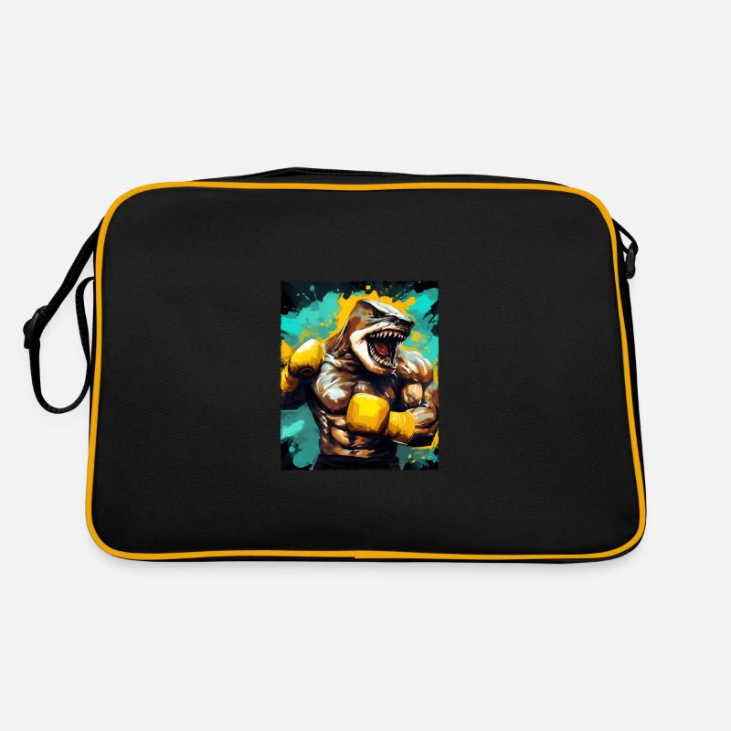 Combattant de boxeur animal requin Sac Retro