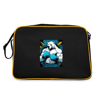Ours polaire Boxer Fighter Polar Bear Boxe - Sac Retro - noir/or - Dos