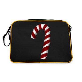 Noël Candy Cane, Design de Noël - Sac Retro - noir/or - Dos