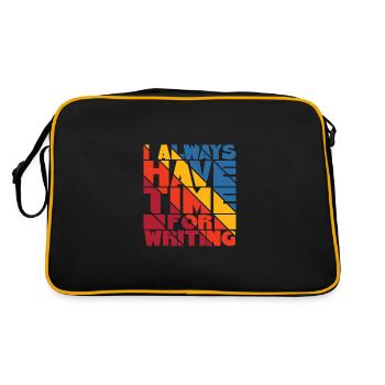 Ayez toujours le temps d’écrire de l’art typographique - Sac Retro - noir/or - Dos