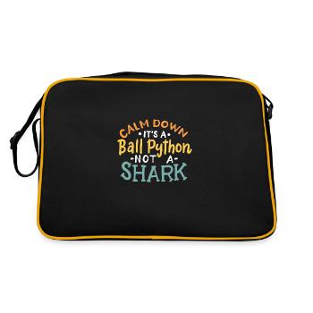Calm Down It's A Ball Python Not A Shark - Retro Bag - black/gold - Back
