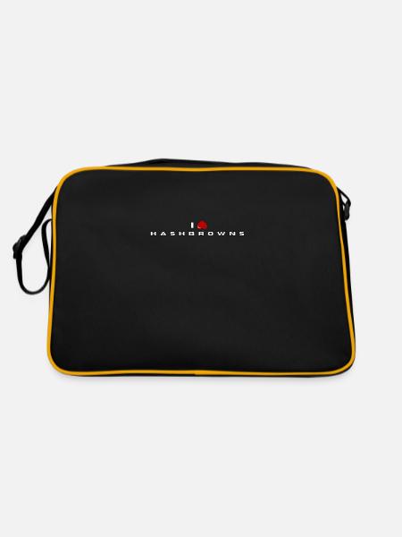 I hate Hashbrowns - Retro Bag - black/gold