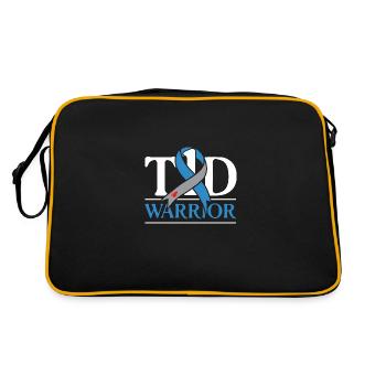 Type 1 Diabetes T1D Warrior - Retro Tasche - Schwarz/Gold - Hinten