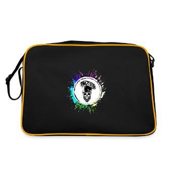 Koch skull icon - Retro Bag - black/gold - Back