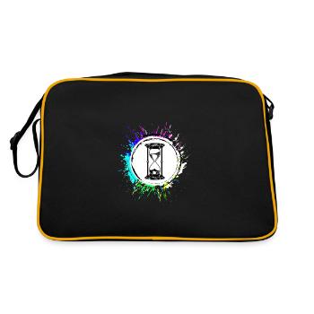 Icône en forme de sablier - Sac Retro - noir/or - Dos