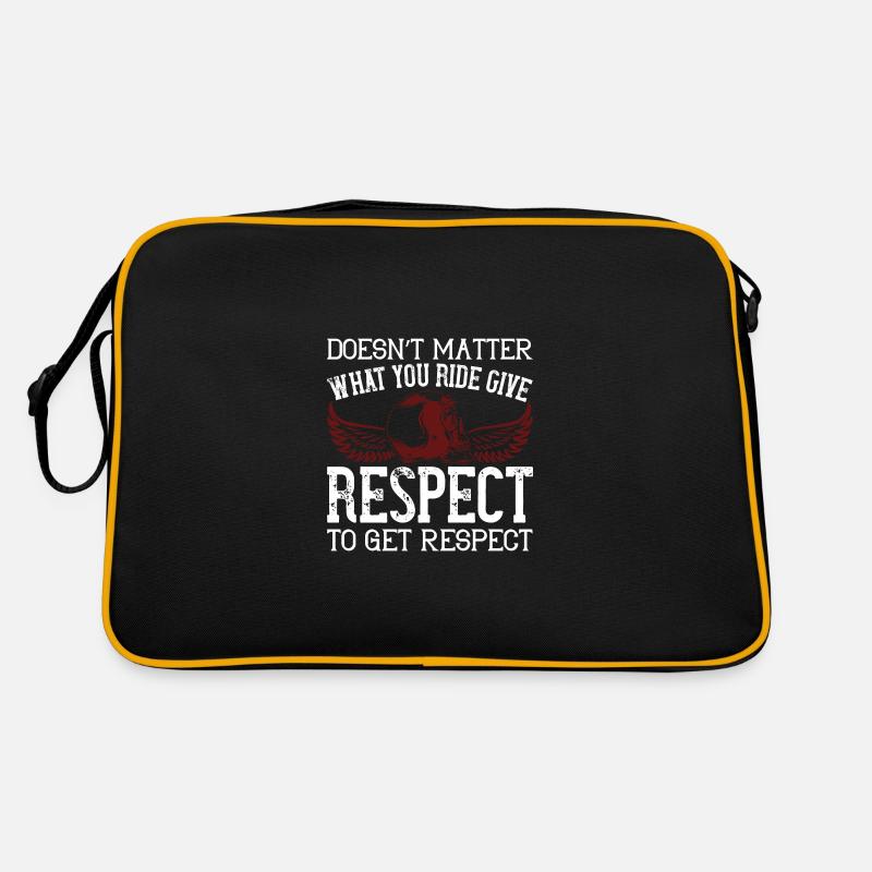 Motorradfahrer Biker Bikerin Respekt Geschenk Retro Tasche