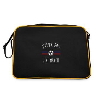 J'peux pas j'ai match - Sac Retro - noir/or - Dos