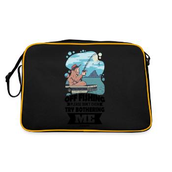 Angler - Retro Tasche - Schwarz/Gold - Hinten