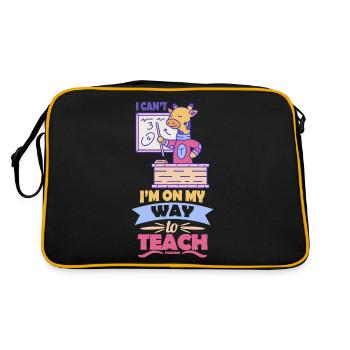 Je ne peux pas je suis sur le point d’enseigner - Sac Retro - noir/or - Dos