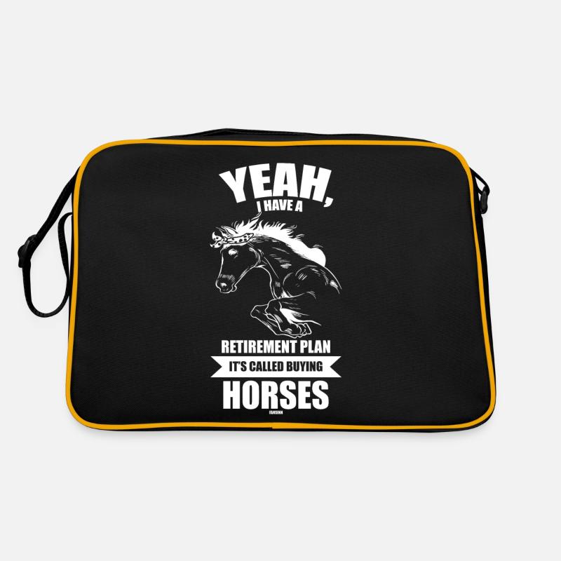 Rente Pferde alt Oma Opa Retro Tasche