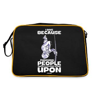 I Dive Because Punching People Is Frowned Upon - Retro Bag - black/gold - Back