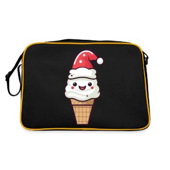 Ice Cream Christmas Delicious - Retro Bag - black/gold - Back
