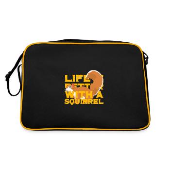 Squirrel Squirrel - Retro Bag - black/gold - Back