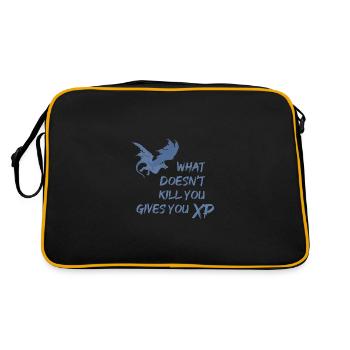 Dragon gaming roleplaying roleplay dungeon - Retro Bag - black/gold - Back