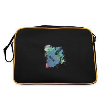 gitarren gitarre - Retro Tasche - Schwarz/Gold - Hinten