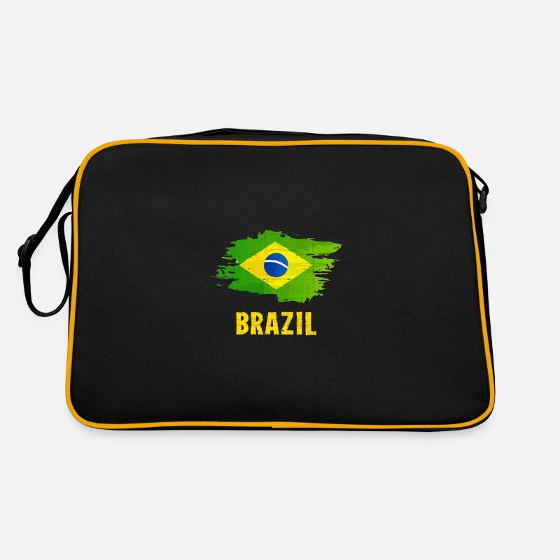 brasilien - Retro Tasche - Schwarz/Gold
