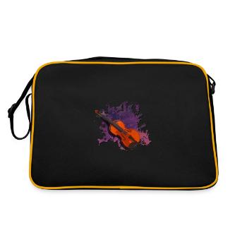 geige - Retro Tasche - Schwarz/Gold - Hinten
