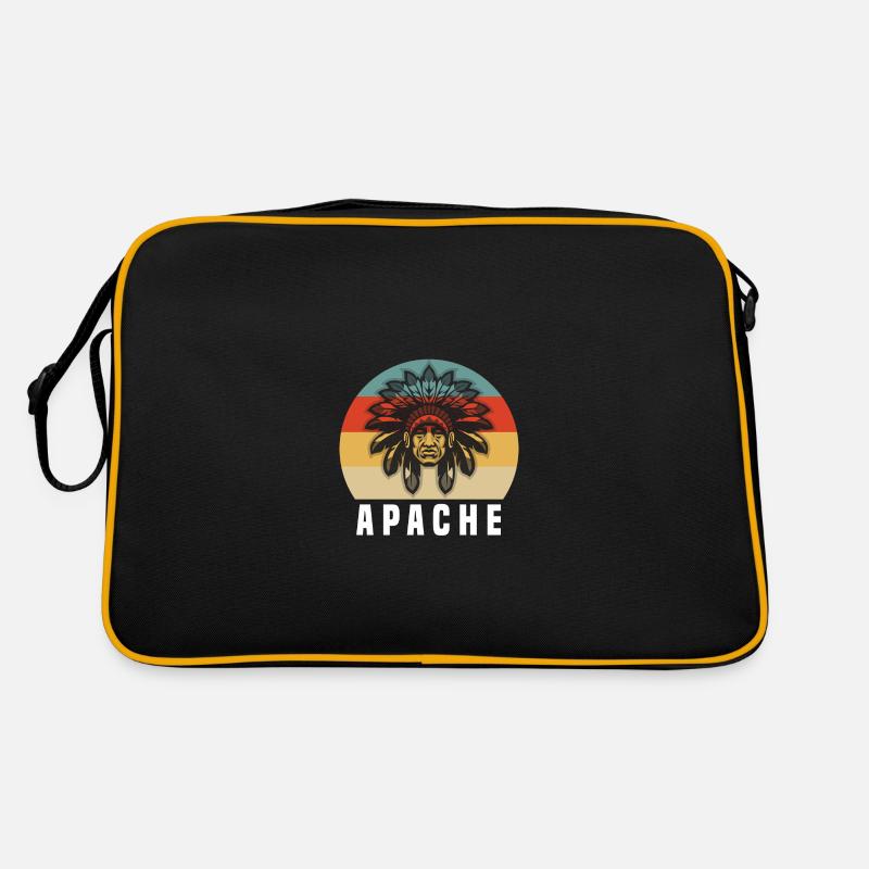 Apache - Retro Tasche - Schwarz/Gold