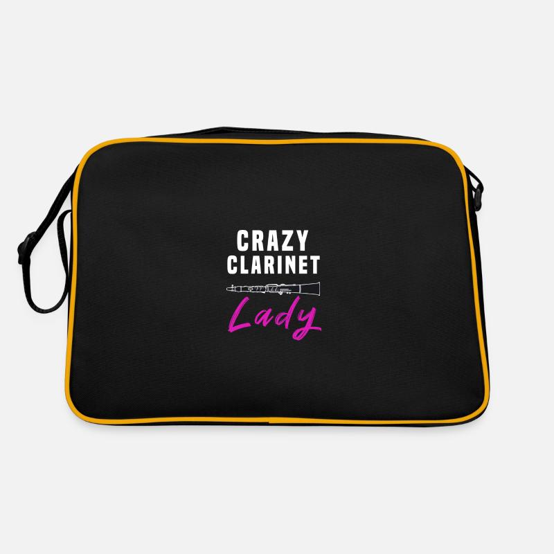 Crazy clarinet lady Retro Bag
