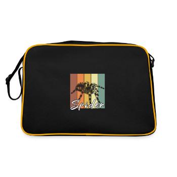 Spinne - Retro Tasche - Schwarz/Gold - Hinten