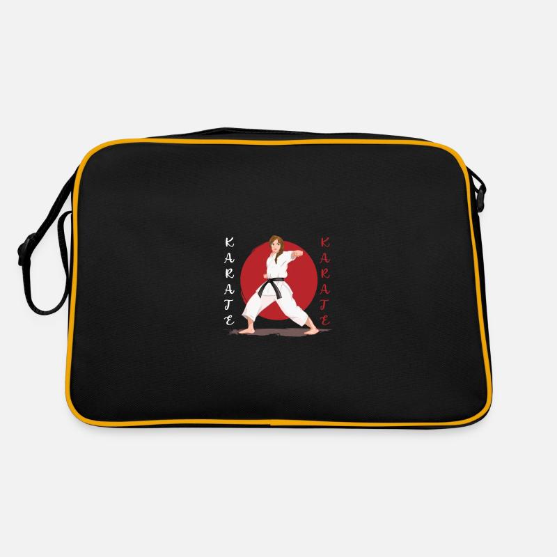 Karate - Retro Tasche - Schwarz/Gold