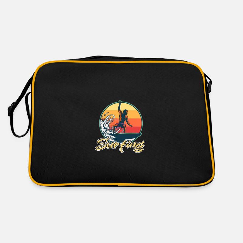 surfing - Retro Bag - black/gold