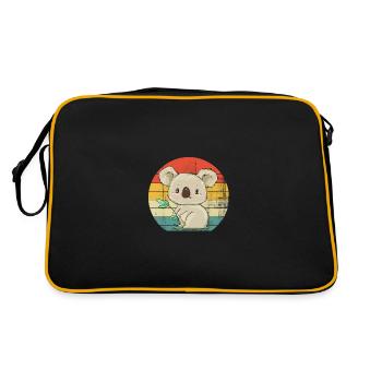 Koala drawing - Retro Bag - black/gold - Back