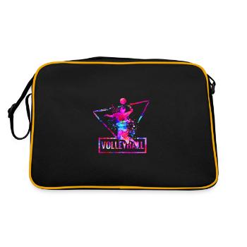 volley- - Sac Retro - noir/or - Dos