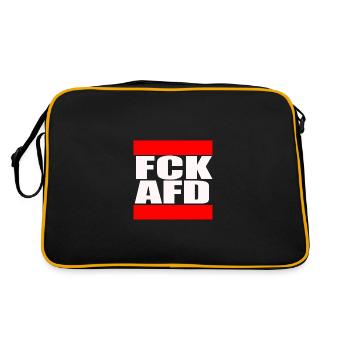 FCK AFD Politics Fuck T-Shirt AfD Gauche Droite - Sac Retro - noir/or - Dos