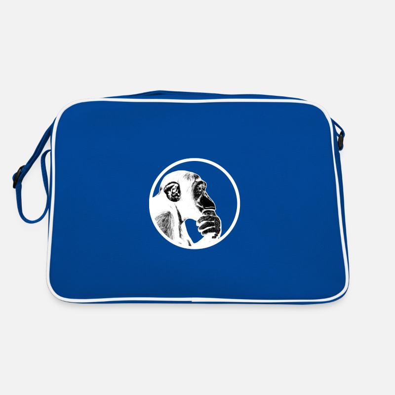 Think after monkey chimpanzee Retro Bag