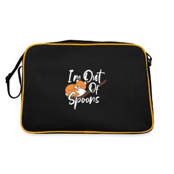 Out Of Spoons - Tier - Retro Tasche - Schwarz/Gold - Hinten