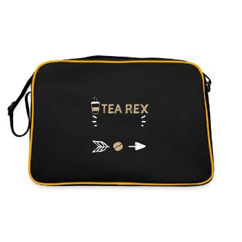 Tea Rex - Coffee - Retro Bag - black/gold - Back