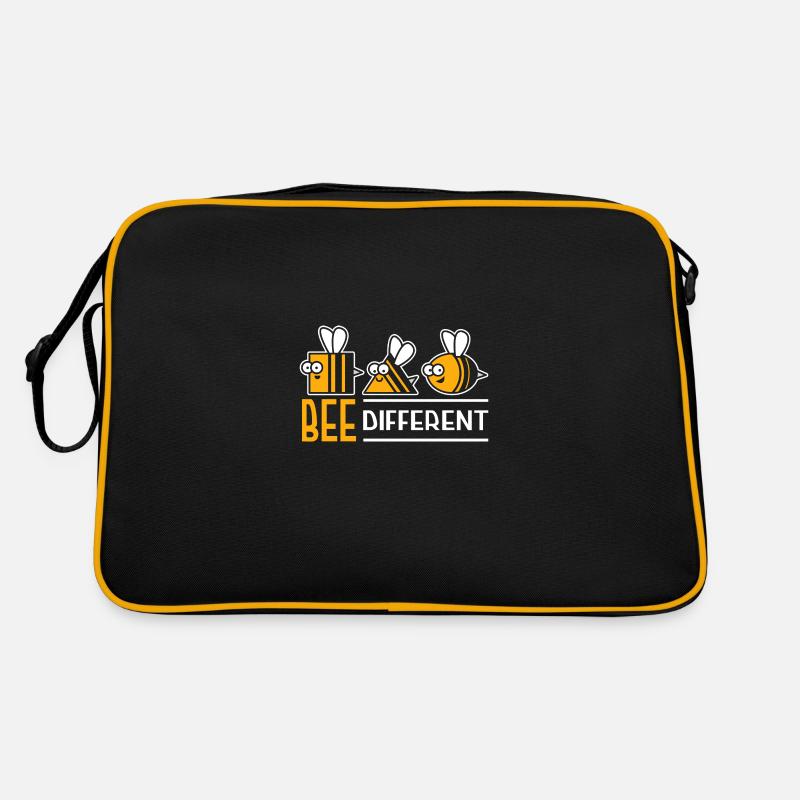 Bee Different - Retro Tasche - Schwarz/Gold