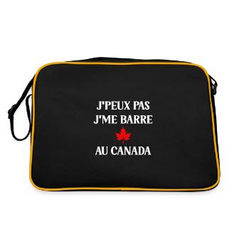 J'peux pas j'me barre au canada - Sac Retro - noir/or - Dos