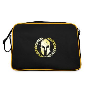 Casque de Sparte Or Mythologie Guerrier Gladiateur - Sac Retro - noir/or - Dos