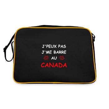 J'peux pas j'me barre au canada - Sac Retro - noir/or - Dos
