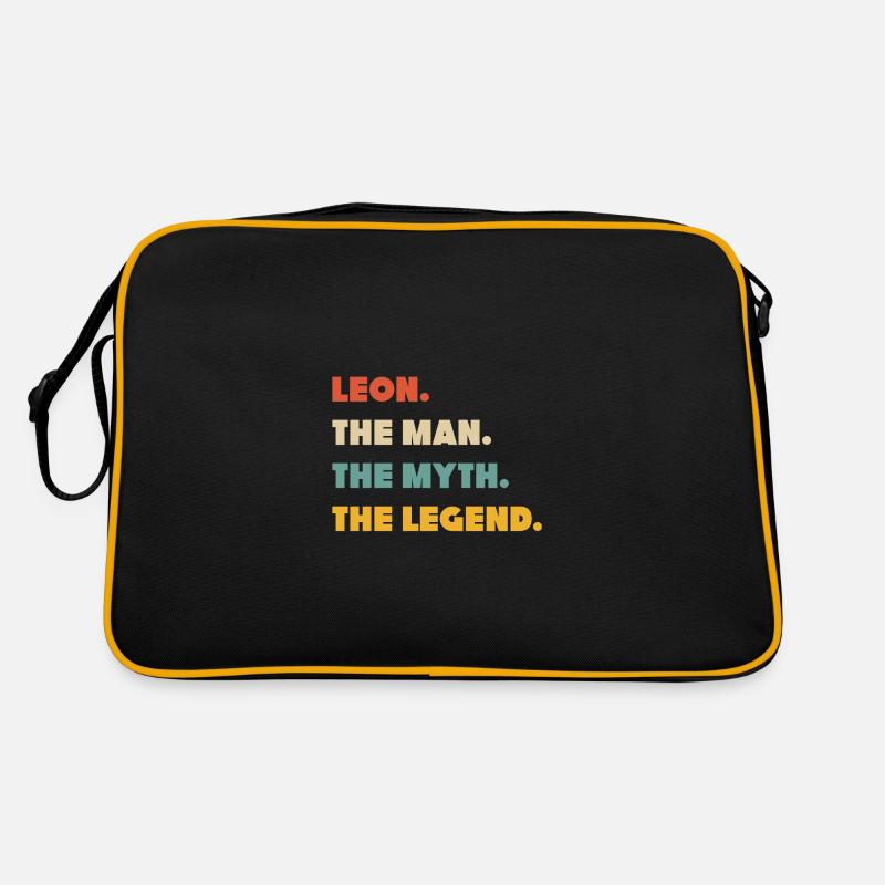 leon - Retro Tasche - Schwarz/Gold