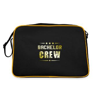 Bachelor Crew - Retro Tasche - Schwarz/Gold - Hinten