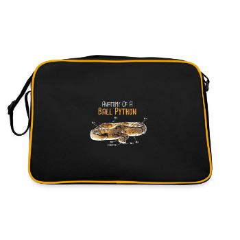 Anatomy Of A Ball Python - Schlange - Retro Tasche - Schwarz/Gold - Hinten