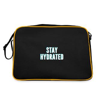 Stay hydrated - Retro Bag - black/gold - Back