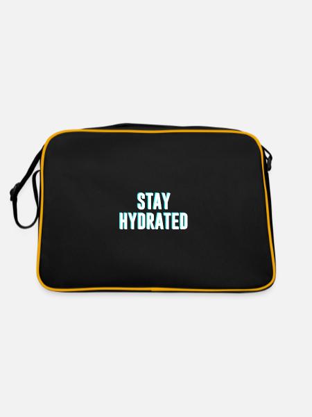 Stay hydrated - Retro Bag - black/gold - Back