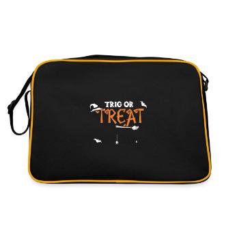 Trig Or Treat - Halloween - Sac Retro - noir/or - Dos