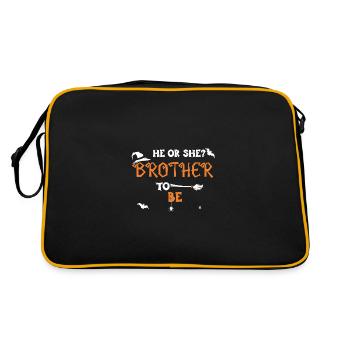 He Or She? Brother To Be - Retro Bag - black/gold - Back