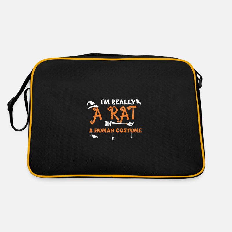 I'm Really A Rat In A Human Costume - Retro Tasche - Schwarz/Gold