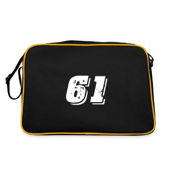 61 Number Symbol - Retro Bag - black/gold - Back