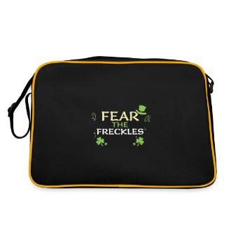 Fear The Freckles - Retro Tasche - Schwarz/Gold - Hinten