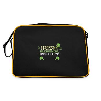 Bénédictions irlandaises, chance irlandaise - Sac Retro - noir/or - Dos