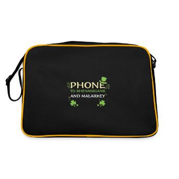 Phone To Shenanigans And Malarkey - Retro Bag - black/gold - Back