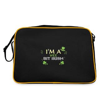 I'm A Wee Bit Irish - Retro Tasche - Schwarz/Gold - Hinten