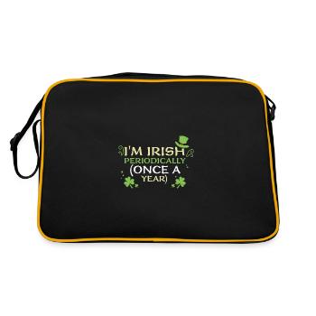 I'm Irish Periodically (once a y... - Retro Tasche - Schwarz/Gold - Hinten
